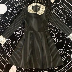 Pinstripe bat dress